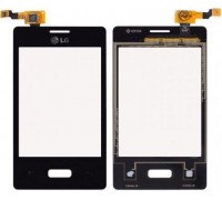 Touch screen (sensor) for LG E400 Optimus L3, black, original (China)